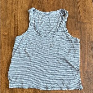 Madewell Blue and White Striped Tank Top